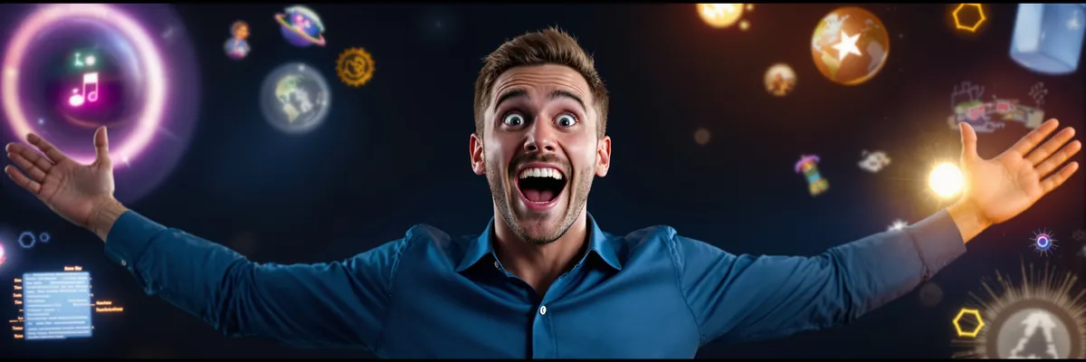 Gullmynter stablet med prosentskilt og bonusgaveeske med glitrende effekter